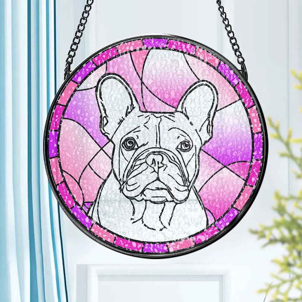 Personalised Pet Portrait Suncatcher - Stained Glass Remembrance Gift for Pet Lovers