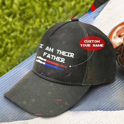 Unique Lightsaber Baseball Cap - Personalised 'I Am Their Father' Gift for Dad - Fathers Day Gift